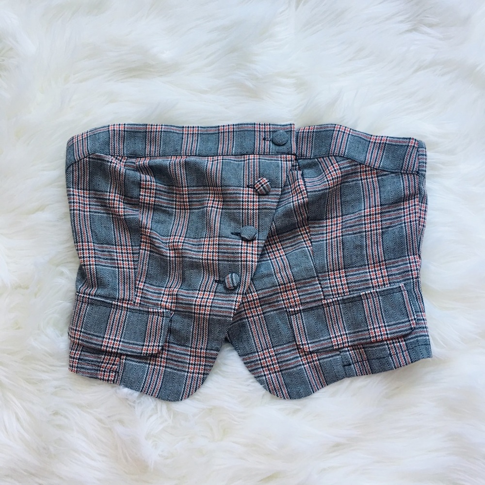 Checked tube top